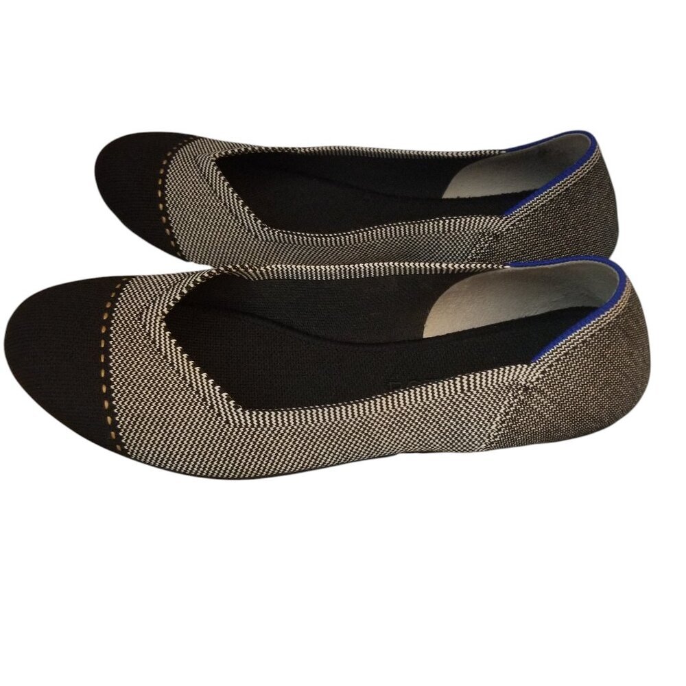 Rothy's Women's Mist Captoe Black Grey Comfy Ballet Flats Sz 9 - Picture 1 of 8